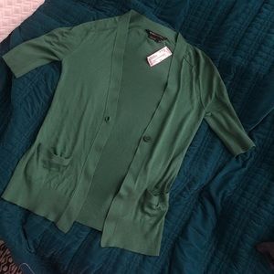 BCBG MaxAzria green cardigan